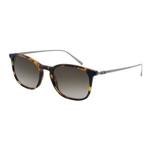 Salvatore Ferragamo Sunglasses Rectangle Full Rim, Dark Havana Frame and Grey
